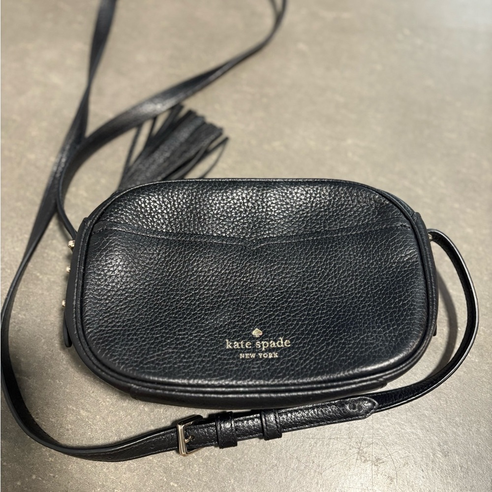 Kate Spade Black Pebbled Leather Crossbody Bag